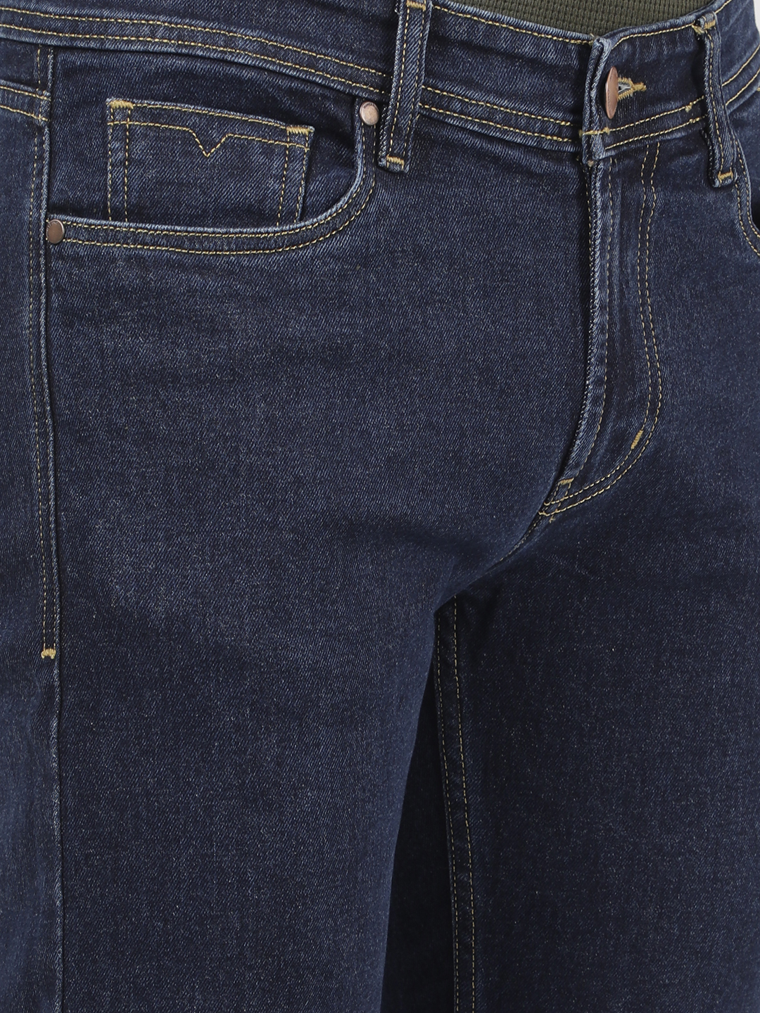 Numero Uno Men Solid Dark Blue Jeans